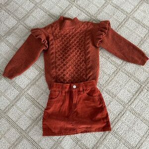 Fall sweater mini skirt set